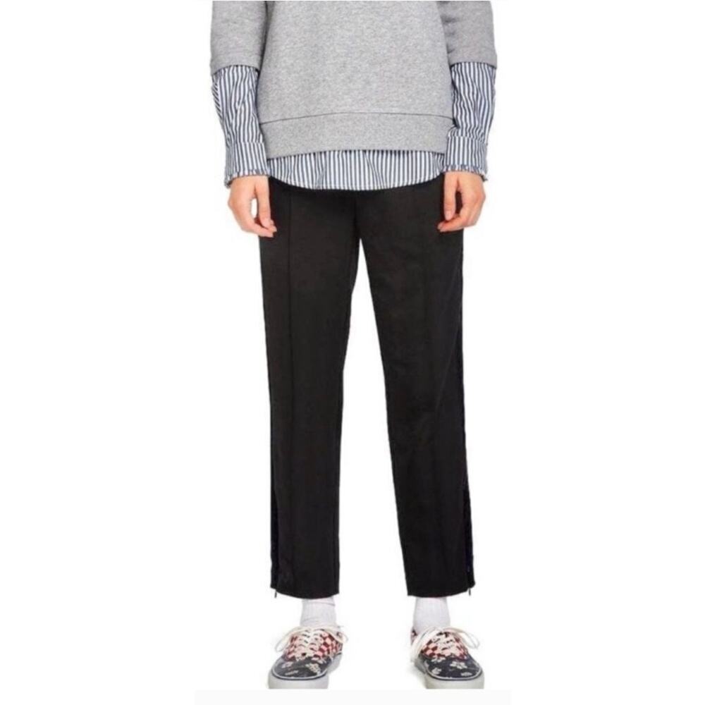 Scotch & Soda womens Tailored Pants Velvet Side Tapes size S Black